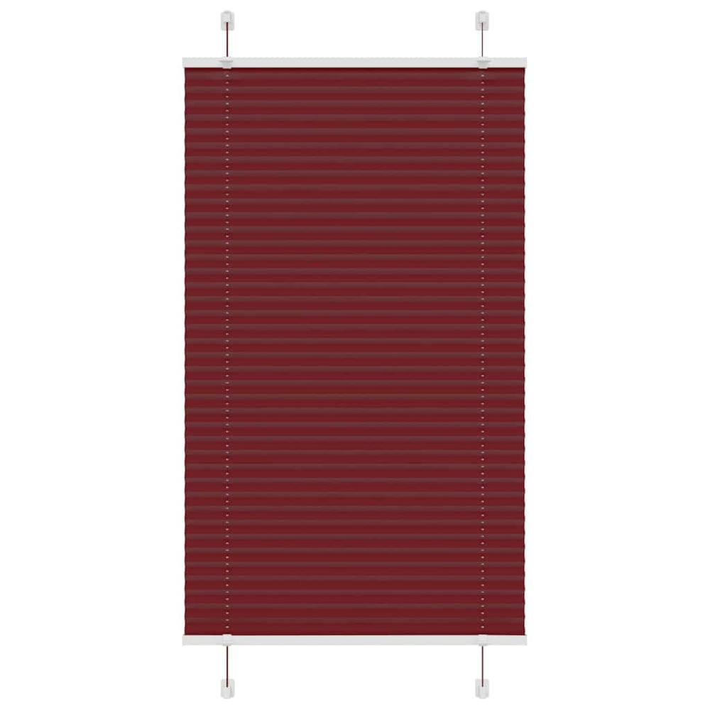 Vidaxl plissé rolgordijn 80x100 cm stofbreedte 79,4 cm bordeauxrood