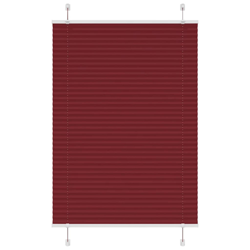 Vidaxl plissé rolgordijn 90x100 cm stofbreedte 89,4 cm bordeauxrood