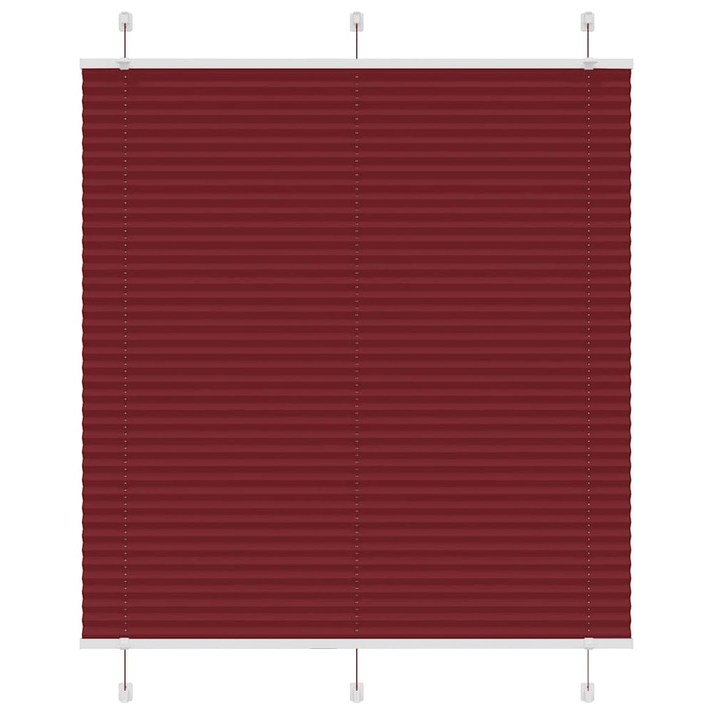Vidaxl plissé rolgordijn 120x100cm stofbreedte 119,4cm bordeauxrood