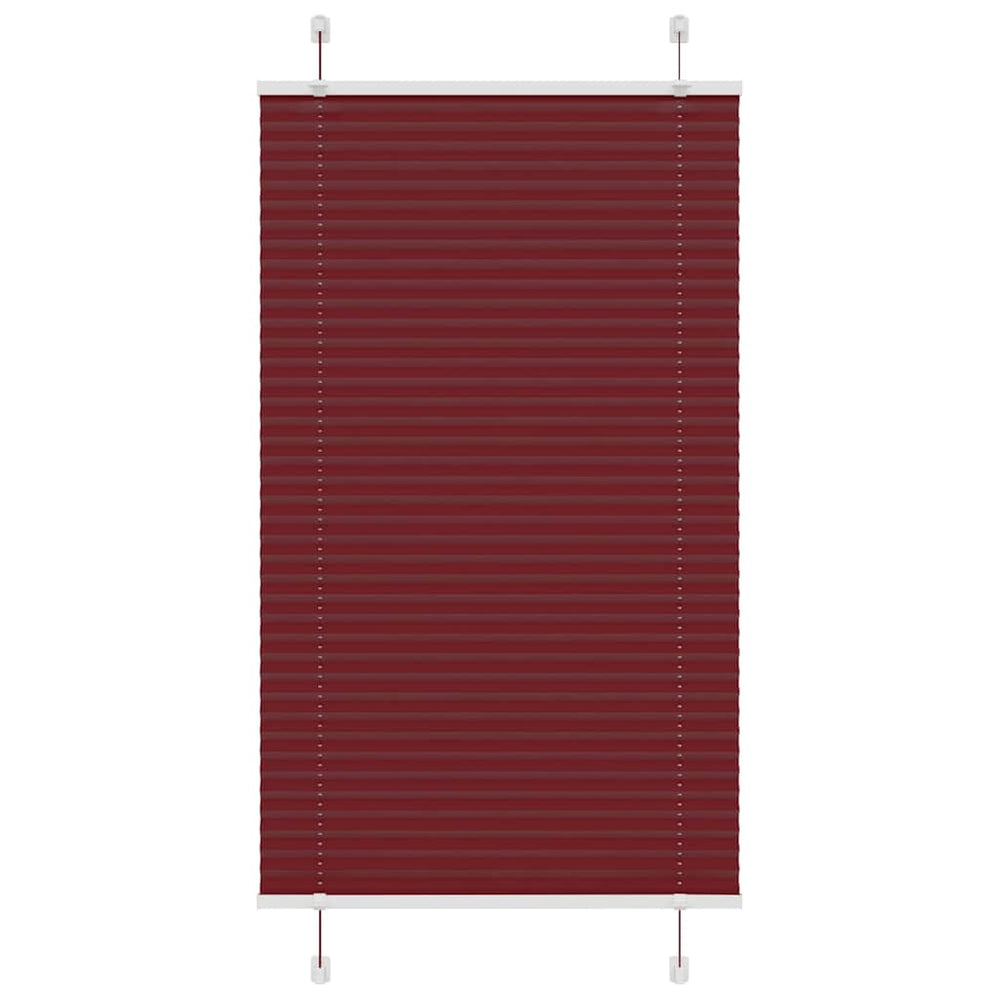 Vidaxl plissé rolgordijn 80x150 cm stofbreedte 79,4 cm bordeauxrood