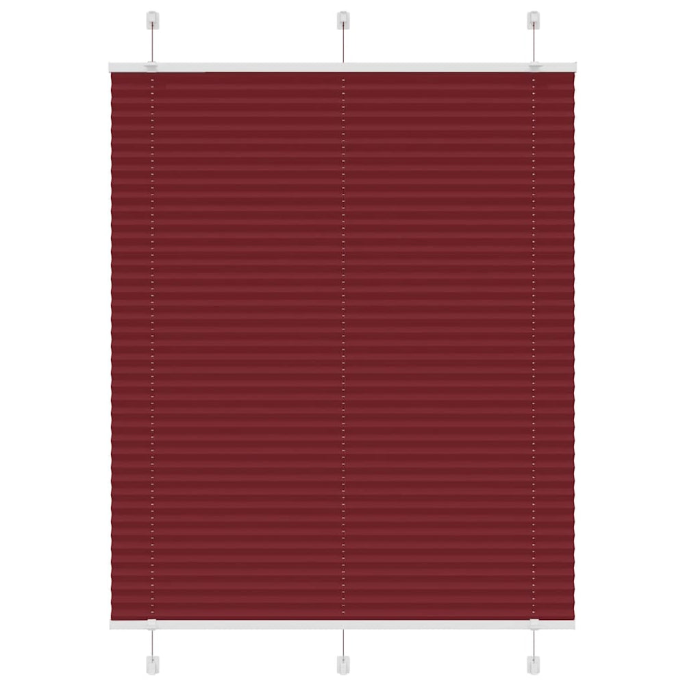 Vidaxl plissé rolgordijn 105x150cm stofbreedte 104,4cm bordeauxrood