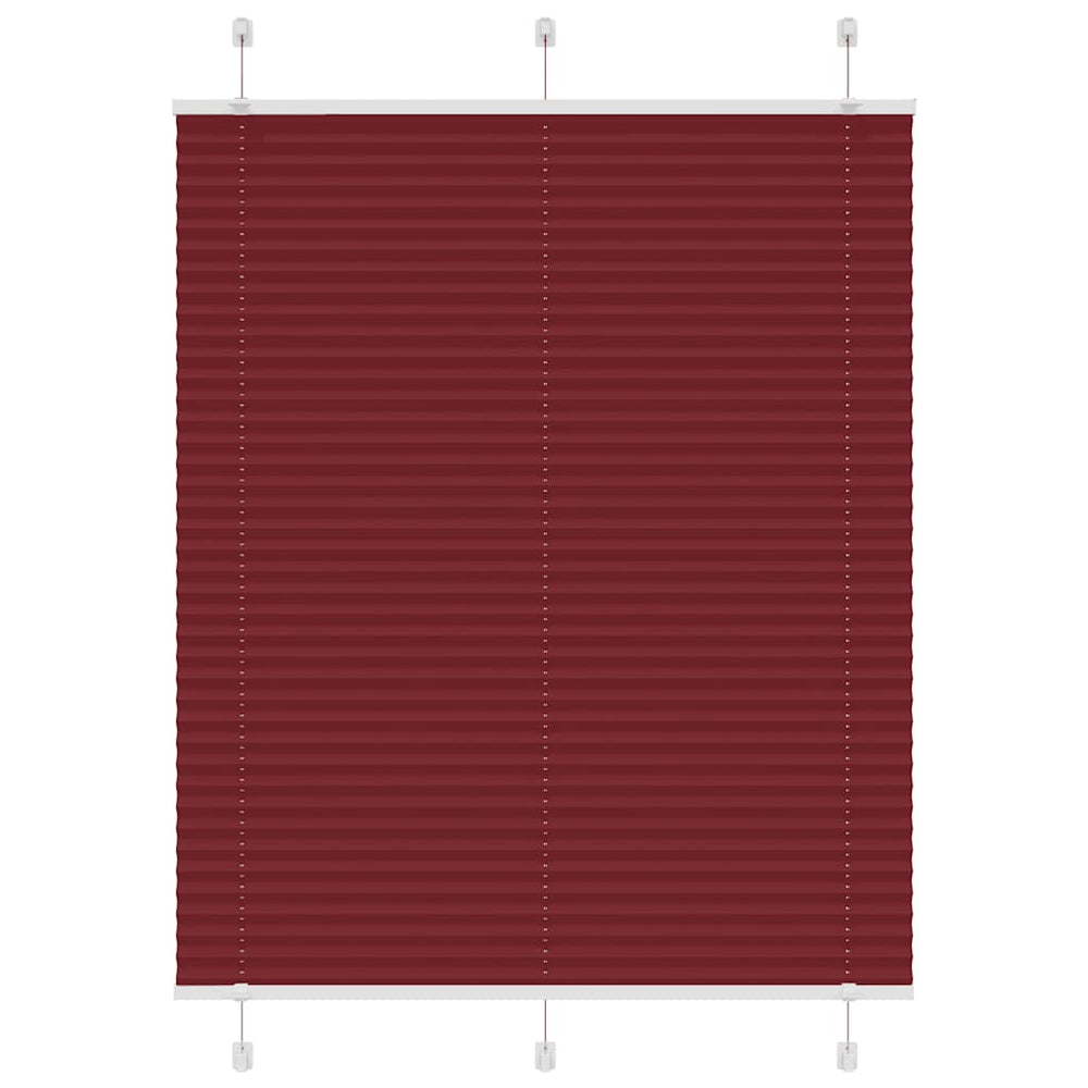 Vidaxl plissé rolgordijn 110x150cm stofbreedte 109,4cm bordeauxrood
