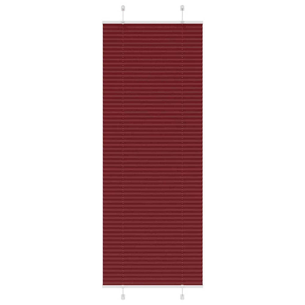 Vidaxl plissé rolgordijn 80x200 cm stofbreedte 79,4 cm bordeauxrood