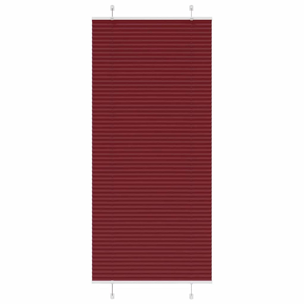 Vidaxl plissé rolgordijn 85x200 cm stofbreedte 84,4 cm bordeauxrood