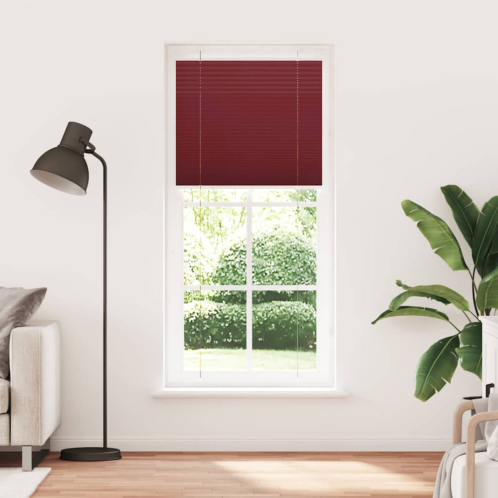 Vidaxl plissé rolgordijn 100x200cm stofbreedte 99,4 cm bordeauxrood