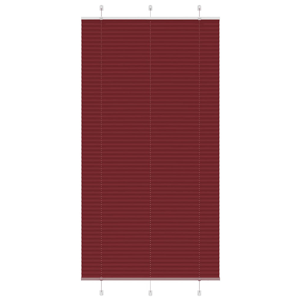 Vidaxl plissé rolgordijn 105x200cm stofbreedte 104,4cm bordeauxrood