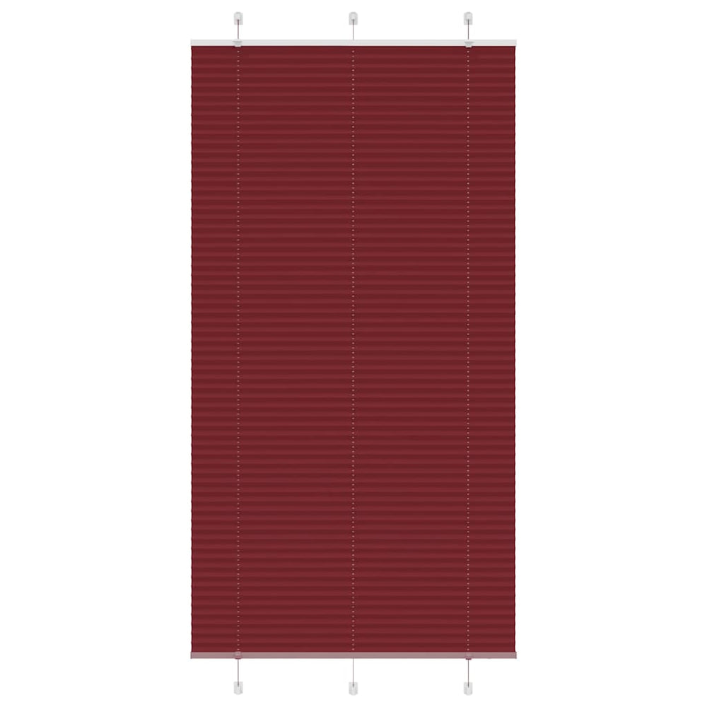 Vidaxl plissé rolgordijn 110x200cm stofbreedte 109,4cm bordeauxrood