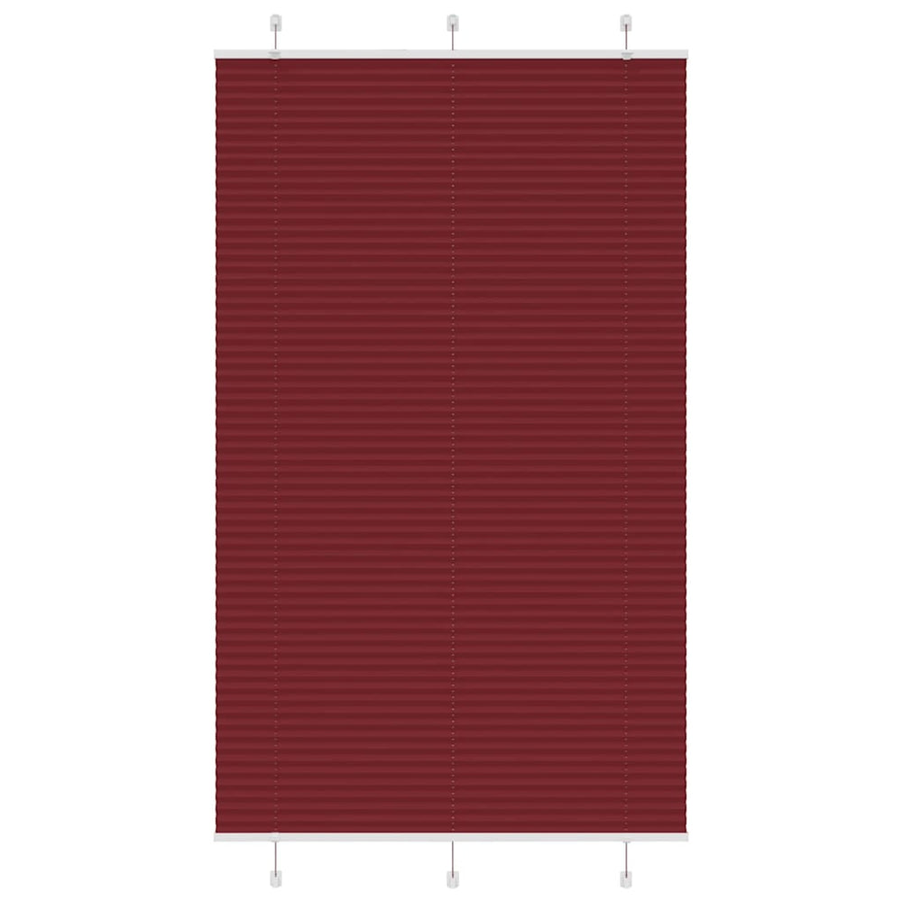 Vidaxl plissé rolgordijn 115x200cm stofbreedte 114,4cm bordeauxrood