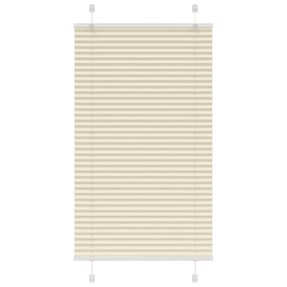 Vidaxl plissé rolgordijn 75x100 cm stofbreedte 74,4 cm polyester crème
