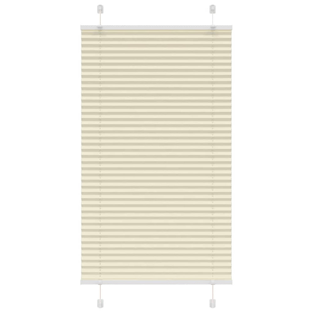 Vidaxl plissé rolgordijn 80x100 cm stofbreedte 79,4 cm polyester crème