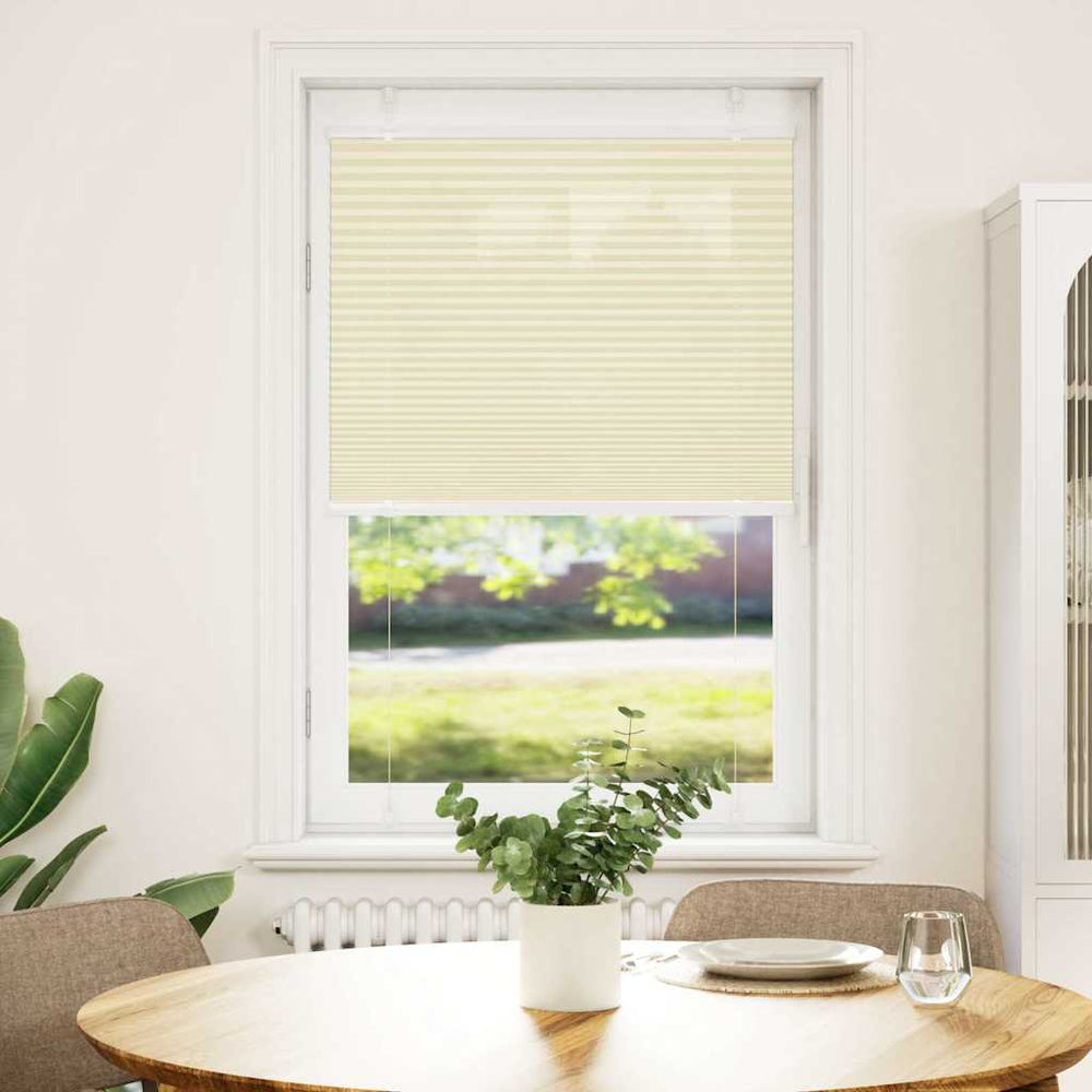 Vidaxl plissé rolgordijn 80x100 cm stofbreedte 79,4 cm polyester crème