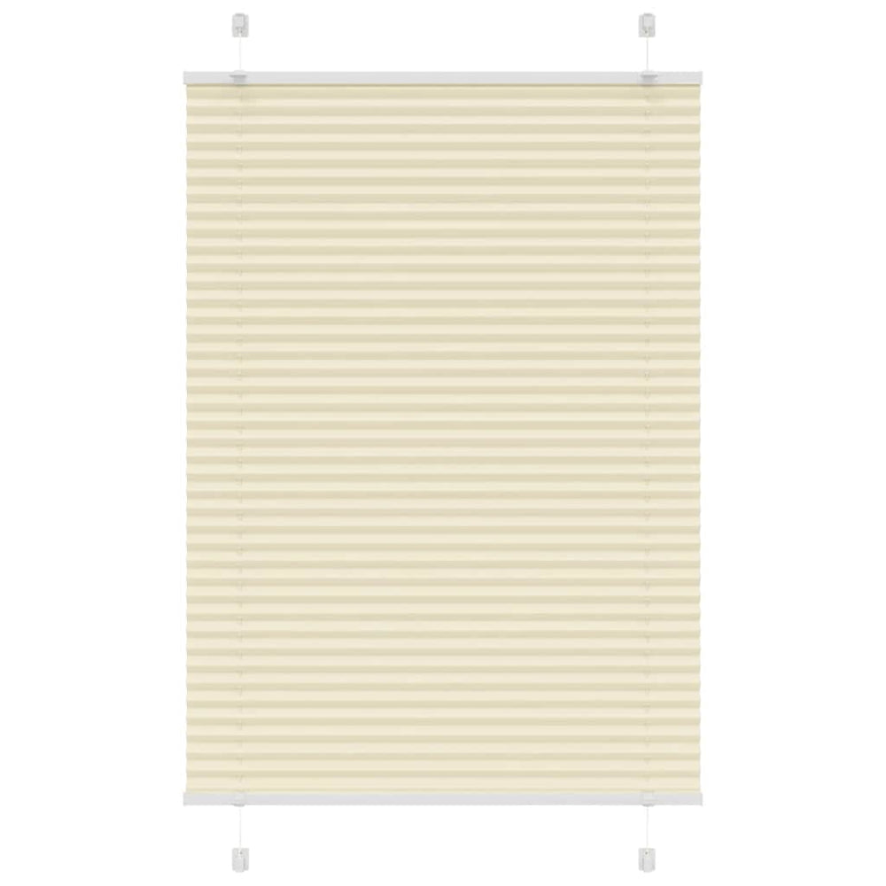 Vidaxl plissé rolgordijn 90x100 cm stofbreedte 89,4 cm polyester crème
