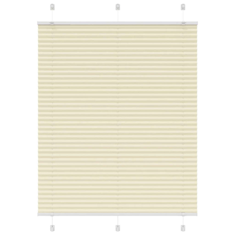 Vidaxl plissé rolgordijn 105x100cm stofbreedte 104,4cm polyester crème