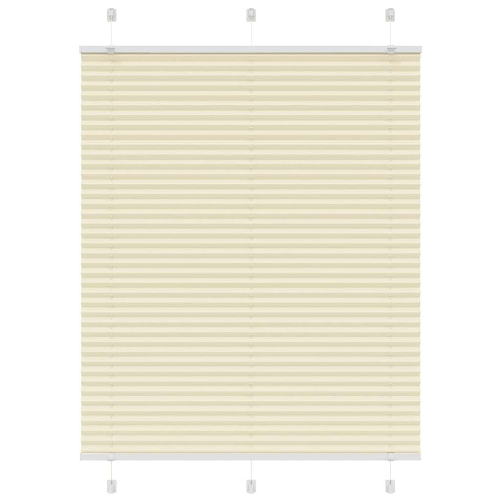Vidaxl plissé rolgordijn 110x100cm stofbreedte 109,4cm polyester crème