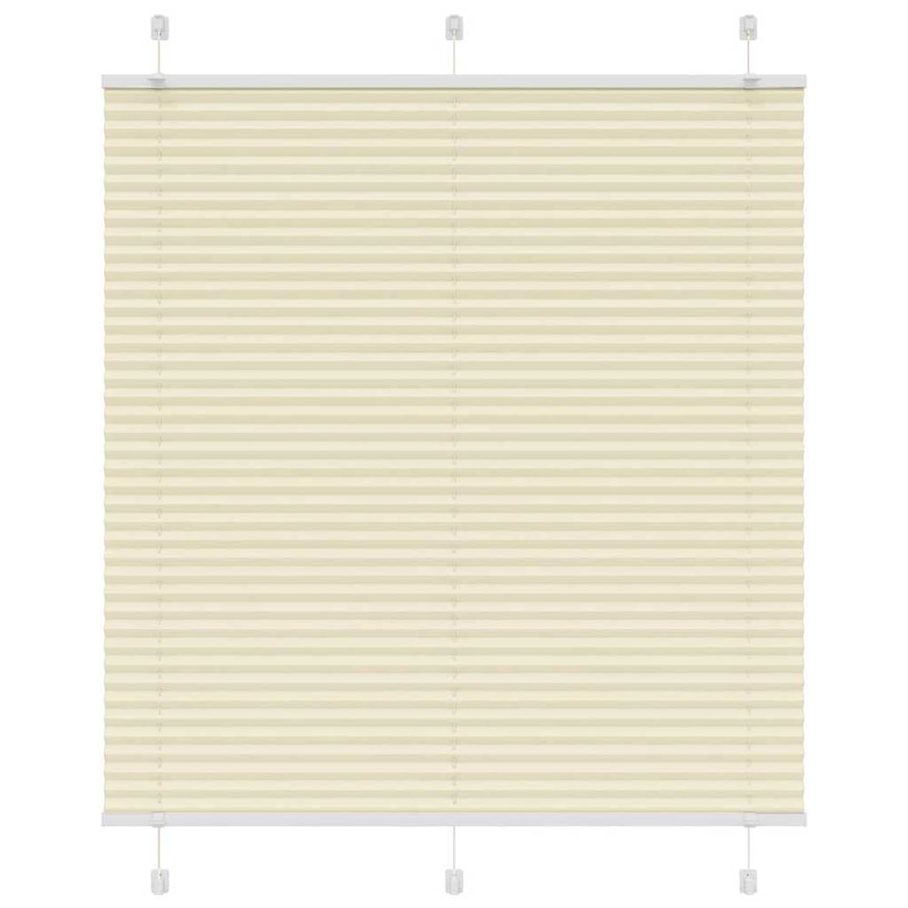 Vidaxl plissé rolgordijn 120x100cm stofbreedte 119,4cm polyester crème