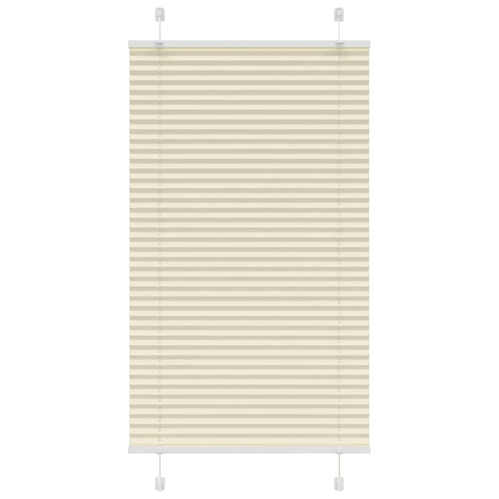 Vidaxl plissé rolgordijn 75x150 cm stofbreedte 74,4 cm polyester crème