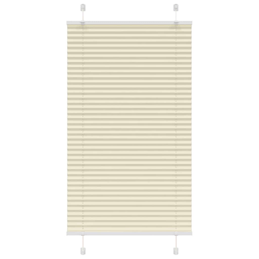 Vidaxl plissé rolgordijn 75x150 cm stofbreedte 74,4 cm polyester crème