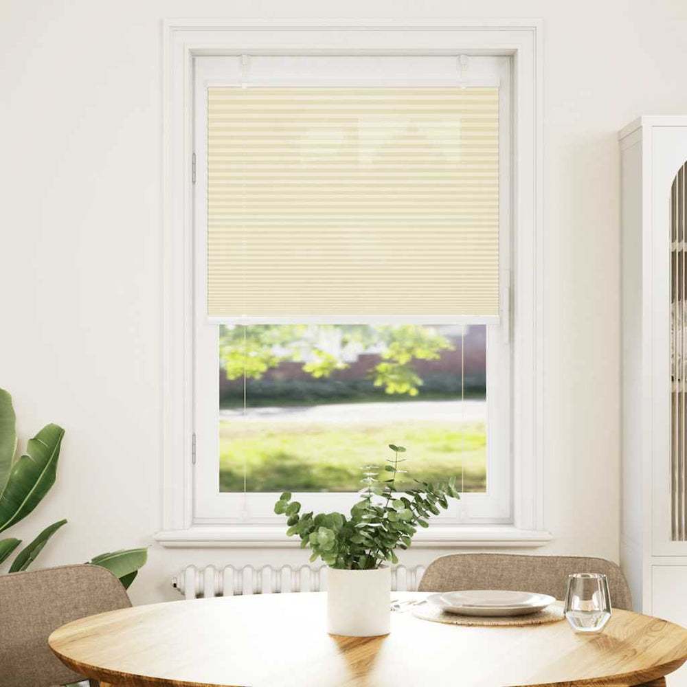 Vidaxl plissé rolgordijn 75x150 cm stofbreedte 74,4 cm polyester crème