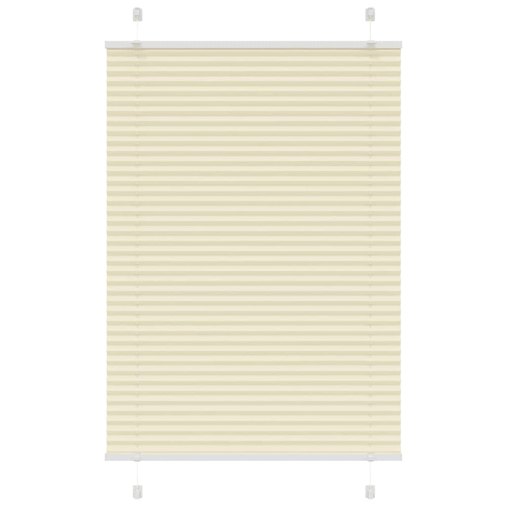 Vidaxl plissé rolgordijn 90x150 cm stofbreedte 89,4 cm polyester crème