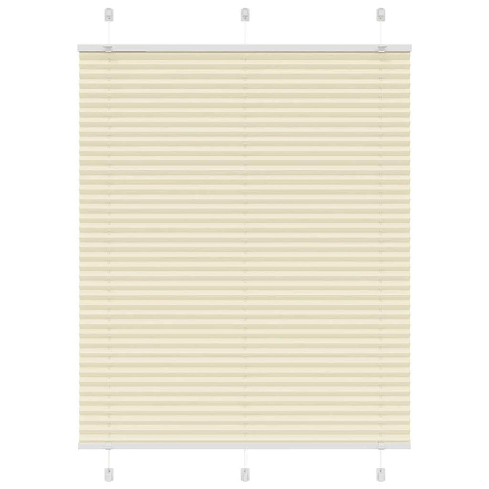 Vidaxl plissé rolgordijn 110x150cm stofbreedte 109,4cm polyester crème