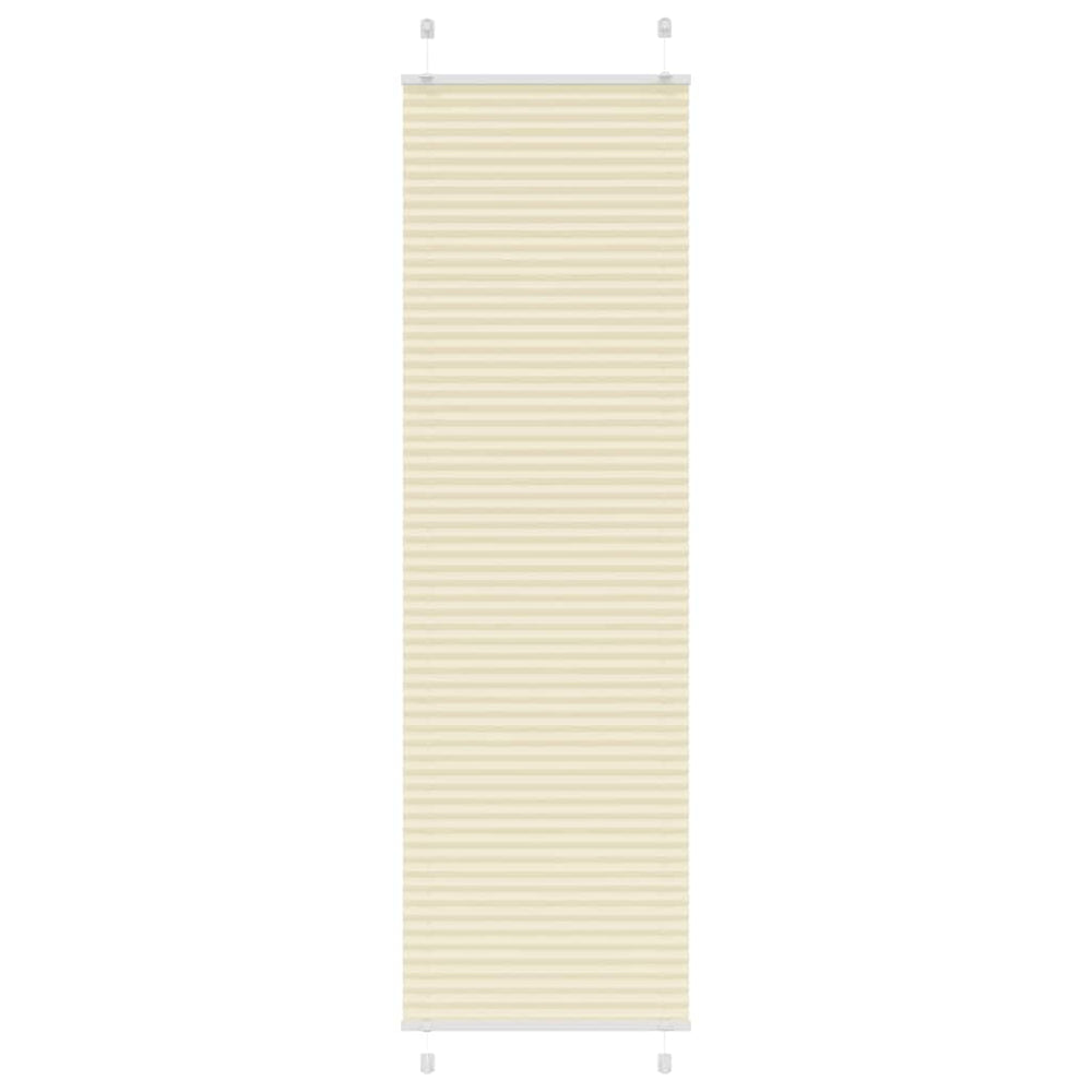 Vidaxl plissé rolgordijn 60x200 cm stofbreedte 59,4 cm polyester crème