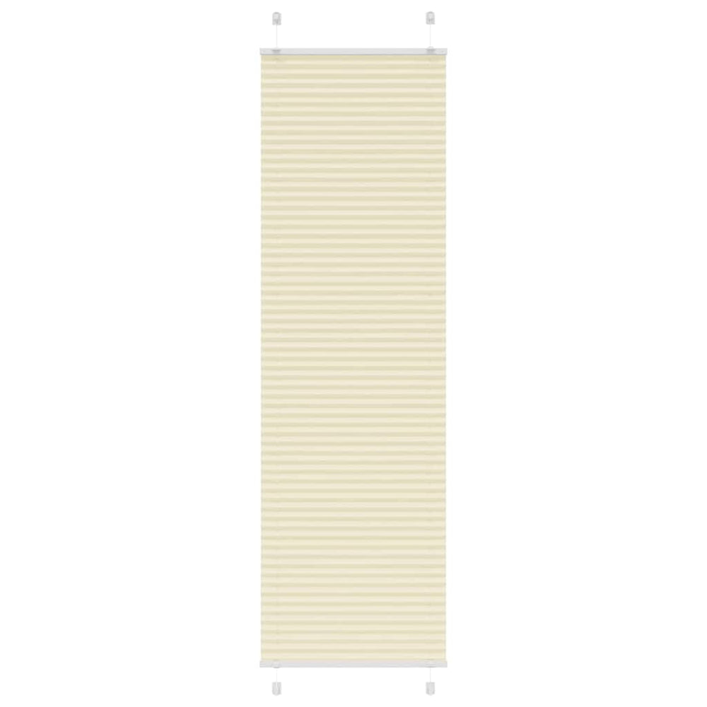 Vidaxl plissé rolgordijn 65x200 cm stofbreedte 64,4 cm polyester crème