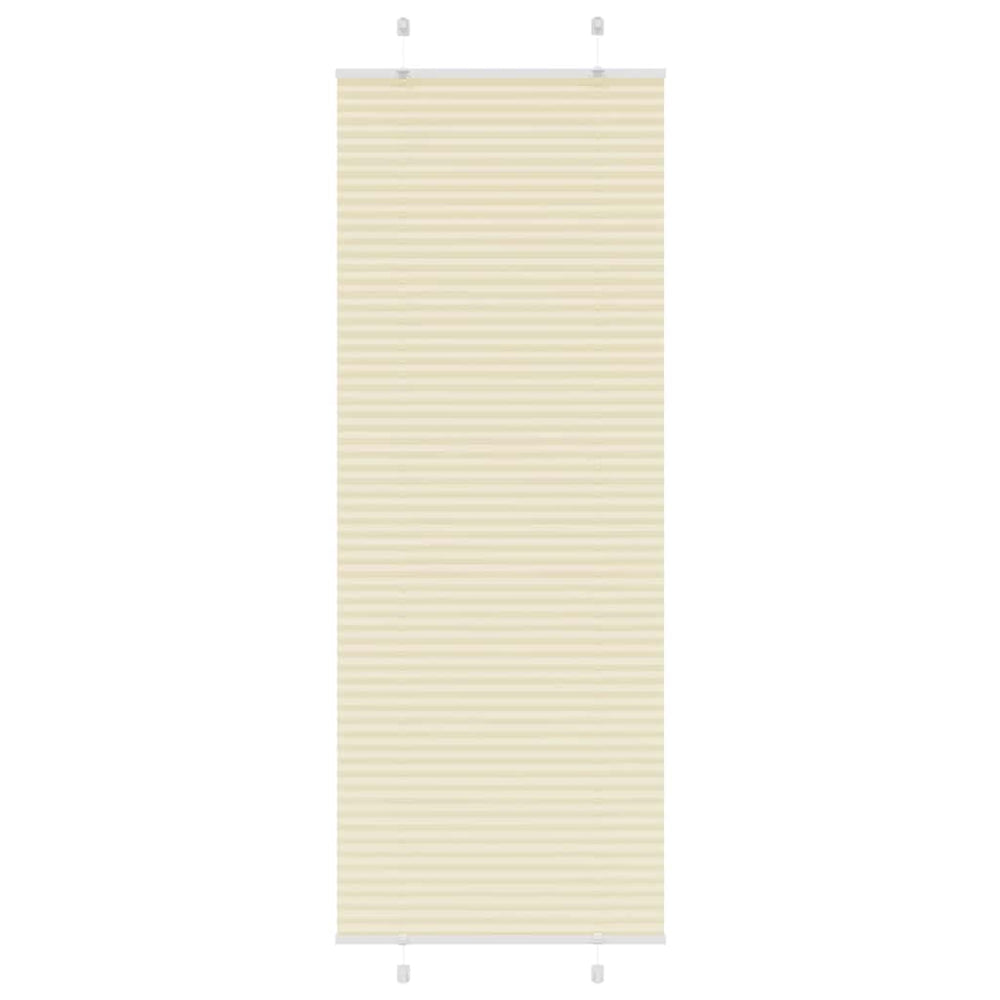 Vidaxl plissé rolgordijn 80x200 cm stofbreedte 79,4 cm polyester crème