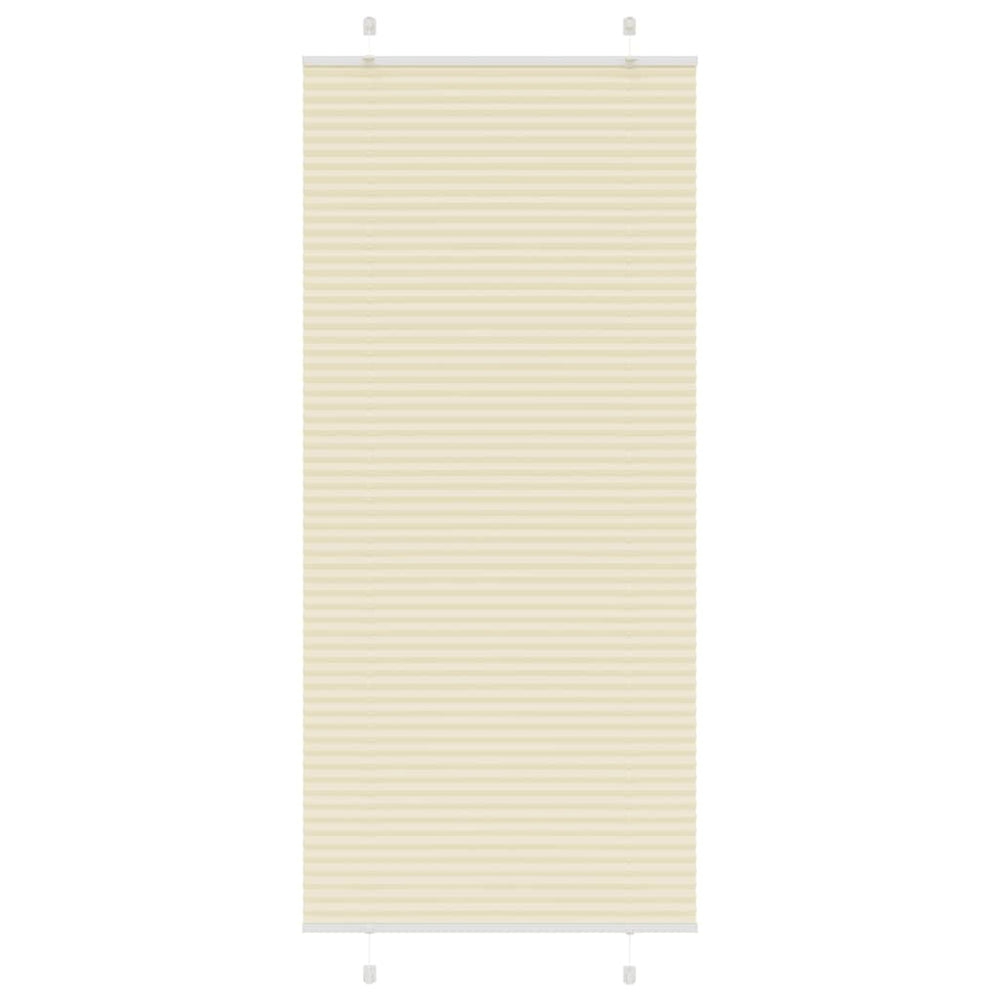 Vidaxl plissé rolgordijn 85x200 cm stofbreedte 84,4 cm polyester crème