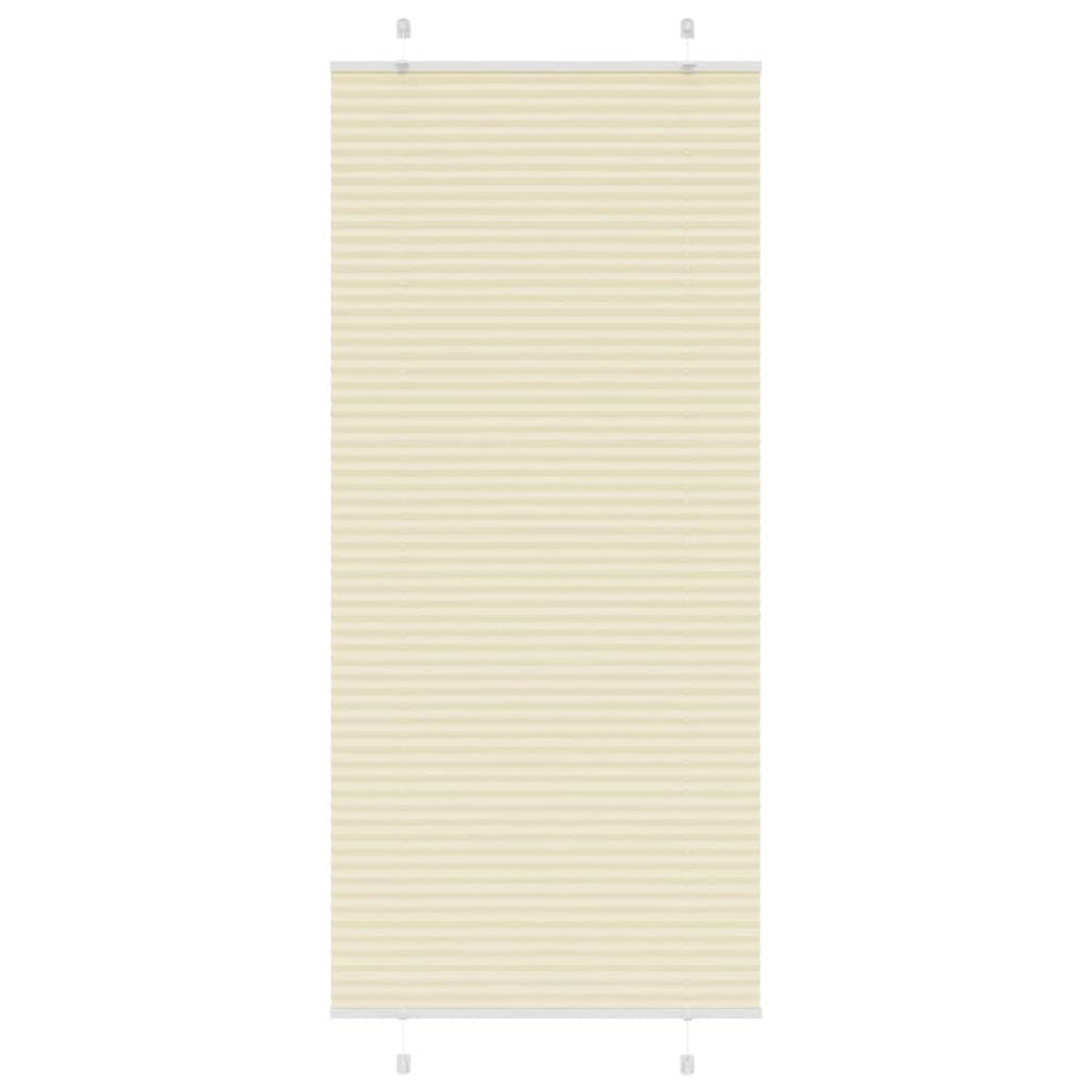 Vidaxl plissé rolgordijn 90x200 cm stofbreedte 89,4 cm polyester crème