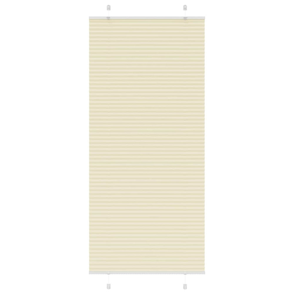 Vidaxl plissé rolgordijn 95x200 cm stofbreedte 94,4 cm polyester crème