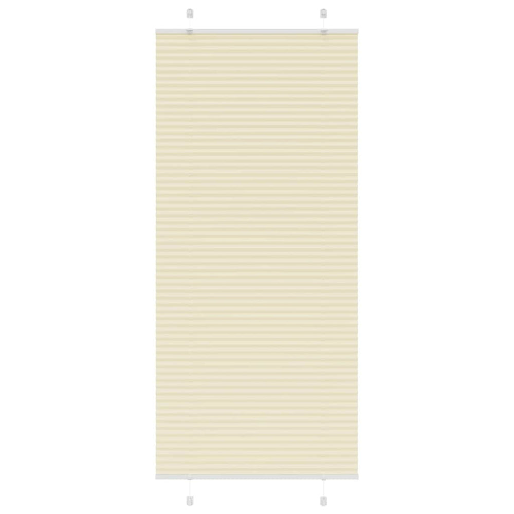 Vidaxl plissé rolgordijn 100x200 cm stofbreedte 99,4cm polyester crème