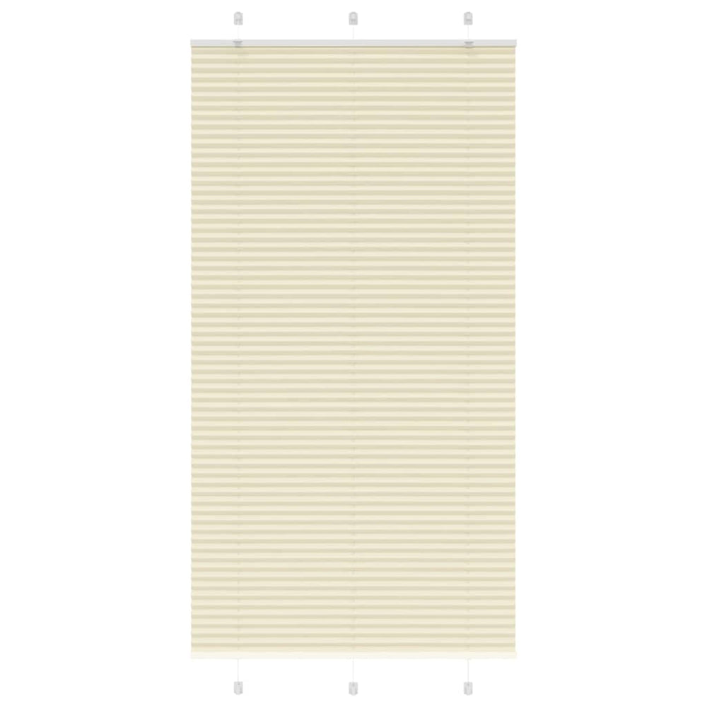 Vidaxl plissé rolgordijn 105x200cm stofbreedte 104,4cm polyester crème