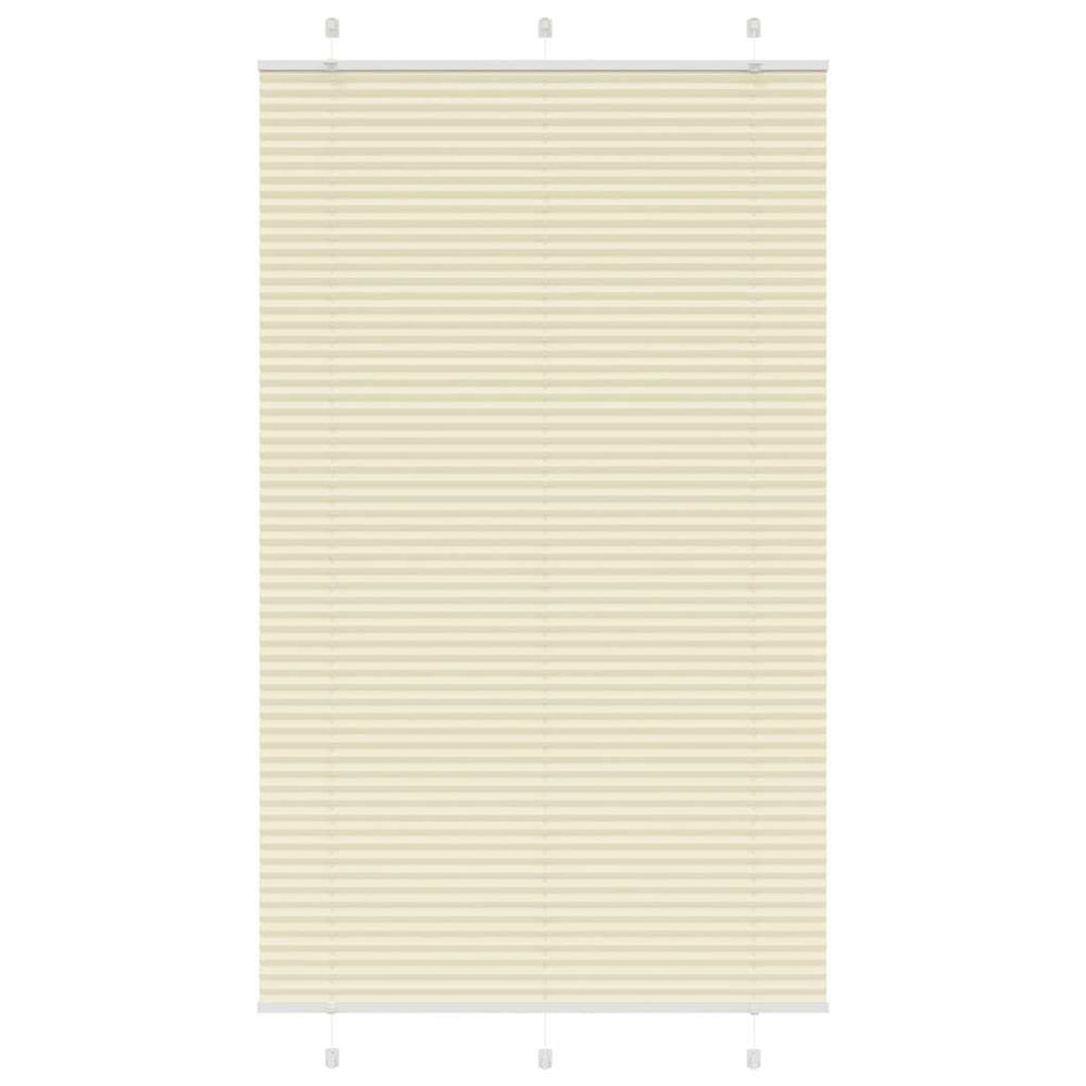 Vidaxl plissé rolgordijn 115x200cm stofbreedte 114,4cm polyester crème