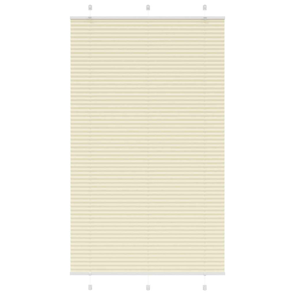 Vidaxl plissé rolgordijn 120x200cm stofbreedte 119,4cm polyester crème