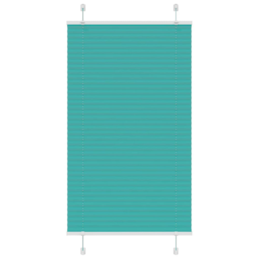 Vidaxl plissé rolgordijn 75x100 cm stofbreedte 74,4 cm petrol groen