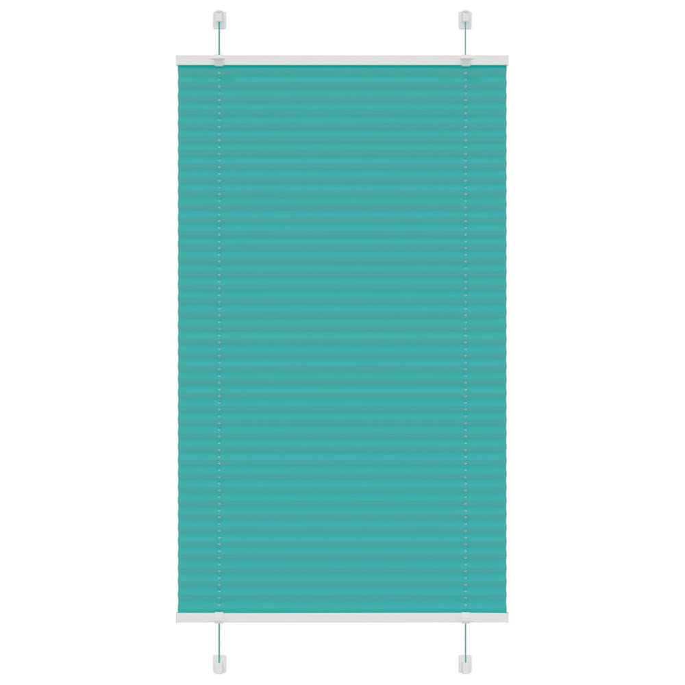 Vidaxl plissé rolgordijn 80x150 cm stofbreedte 79,4 cm petrol groen