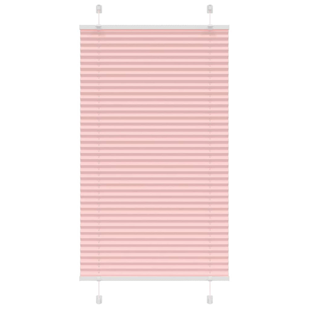 Vidaxl plissé rolgordijn 75x100 cm stofbreedte 74,4 cm polyester roze