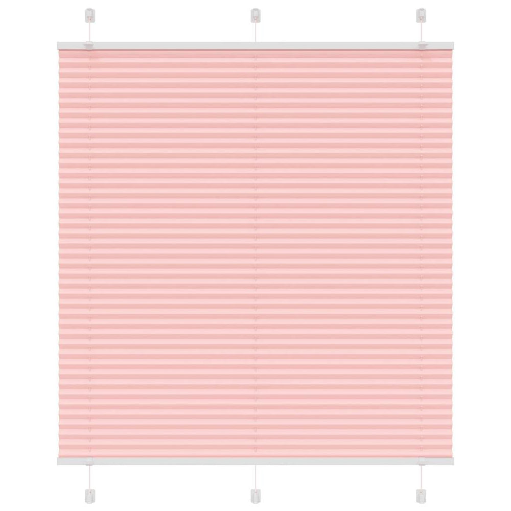 Vidaxl plissé rolgordijn 120x100cm stofbreedte 119,4cm polyester roze