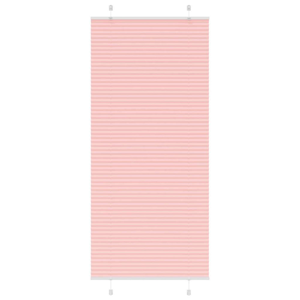 Vidaxl plissé rolgordijn 90x200 cm stofbreedte 89,4 cm polyester roze