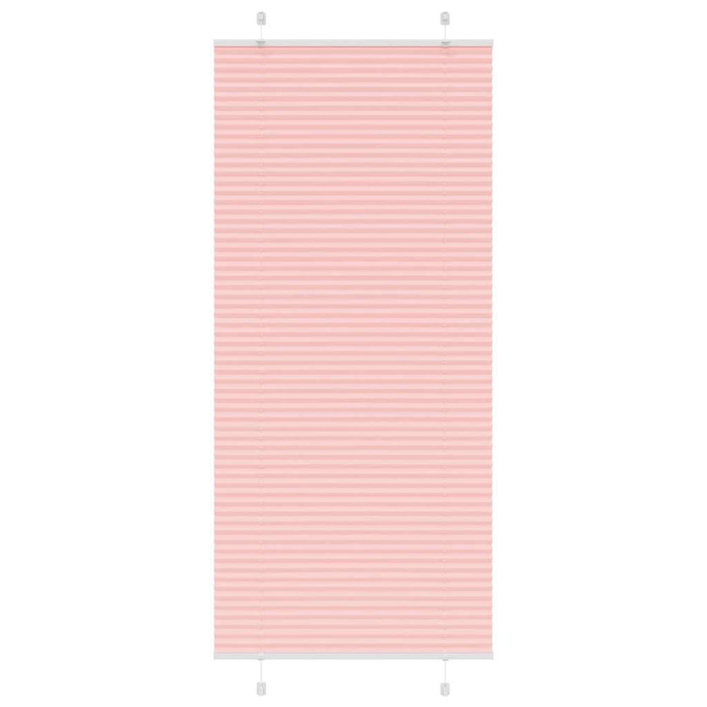 Vidaxl plissé rolgordijn 100x200 cm stofbreedte 99,4cm polyester roze