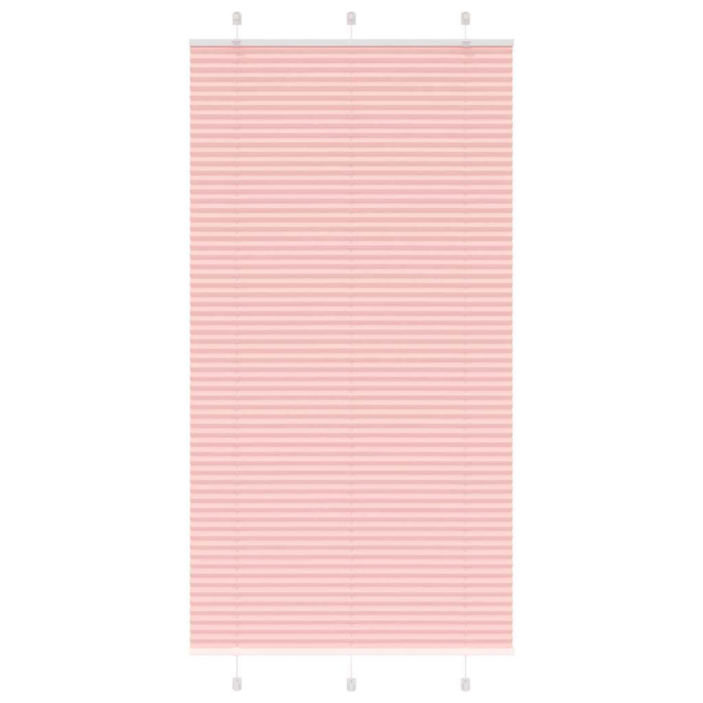 Vidaxl plissé rolgordijn 105x200cm stofbreedte 104,4cm polyester roze