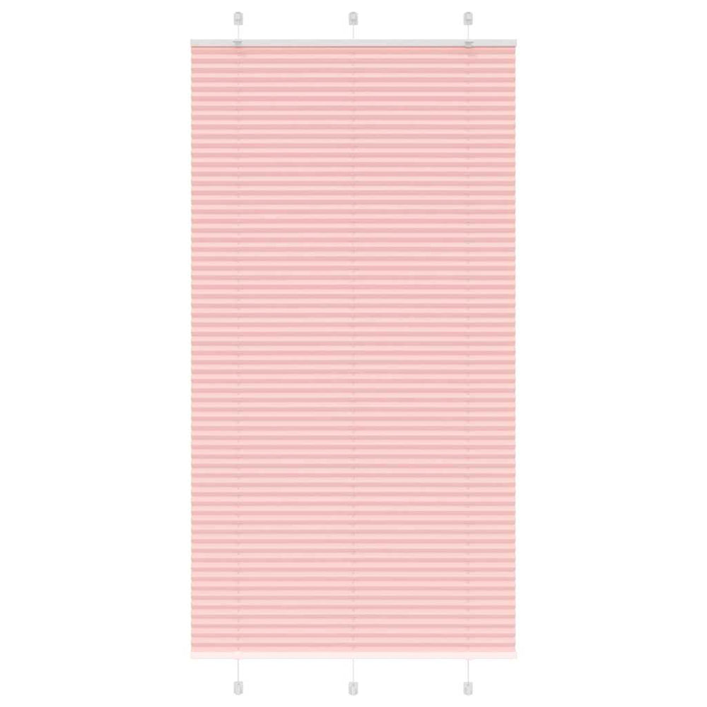 Vidaxl plissé rolgordijn 110x200cm stofbreedte 109,4cm polyester roze