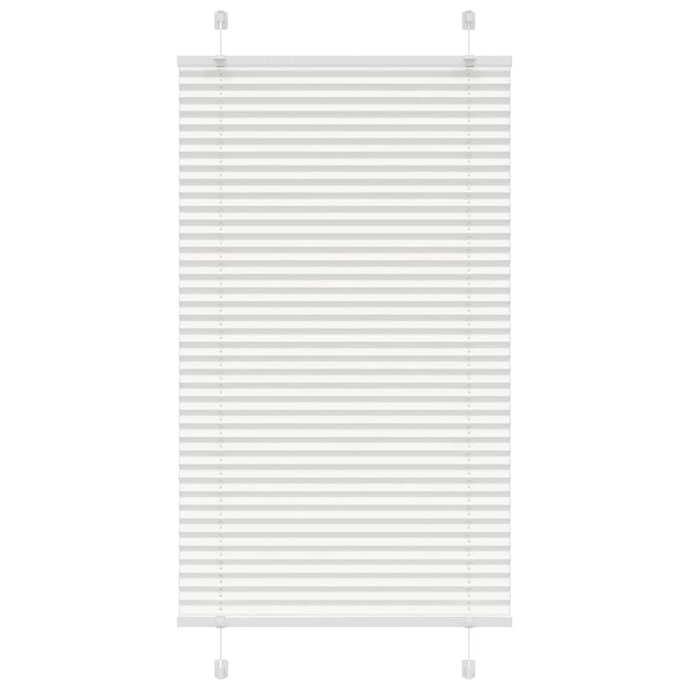 Vidaxl plissé rolgordijn 75x150 cm stofbreedte 74,4 cm polyester wit