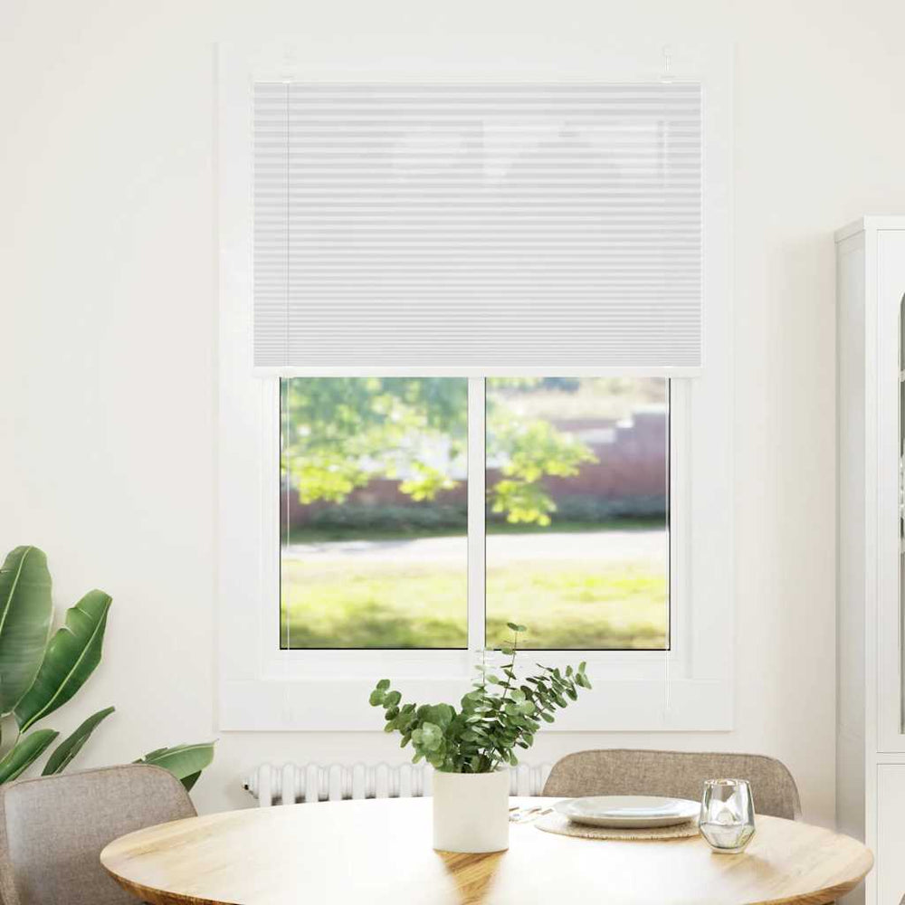Vidaxl plissé rolgordijn 90x150 cm stofbreedte 89,4 cm polyester wit