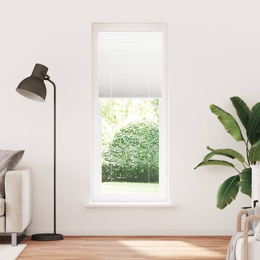 Vidaxl plissé rolgordijn 80x200 cm stofbreedte 79,4 cm polyester wit