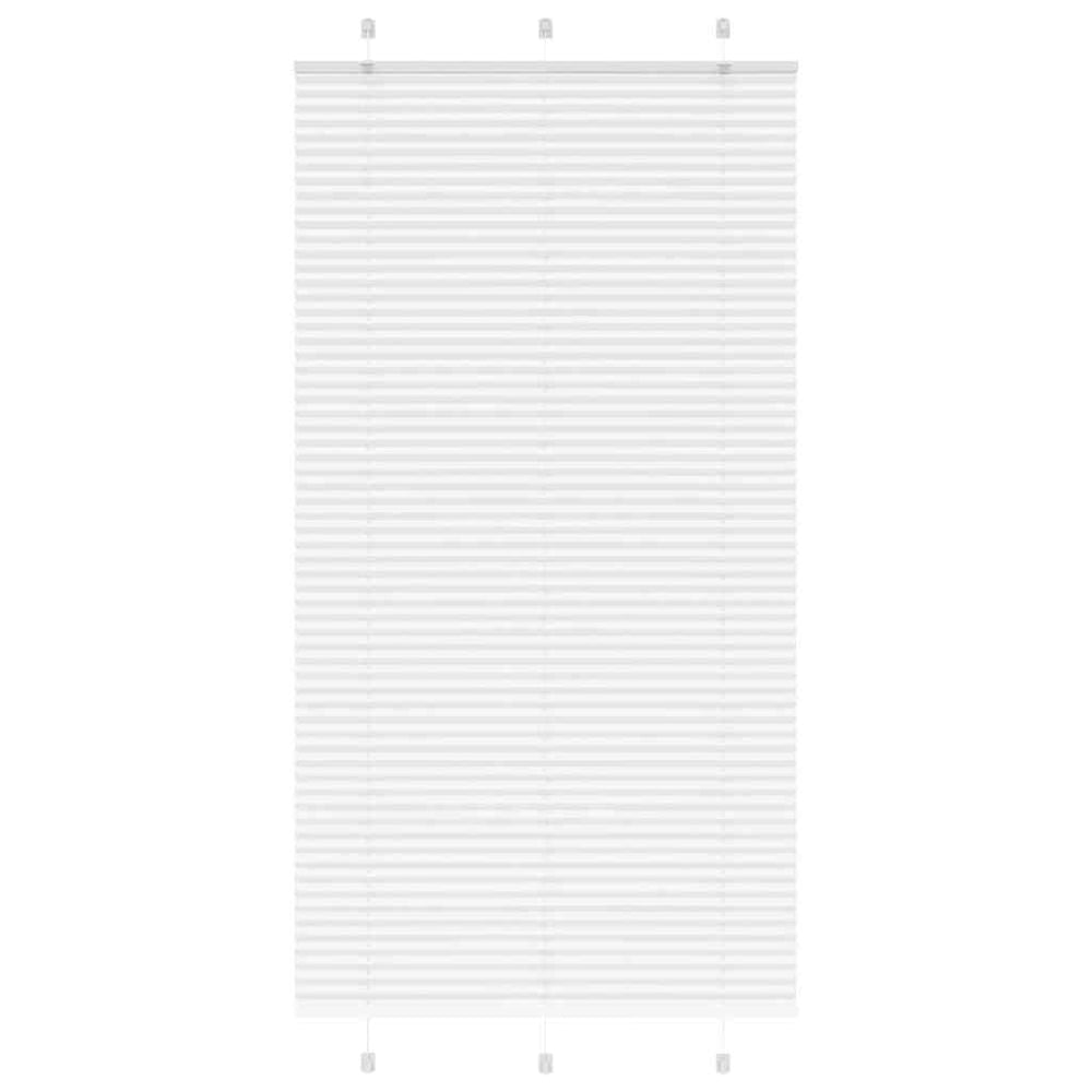 Vidaxl plissé rolgordijn 110x200 cm stofbreedte 109,4cm polyester wit