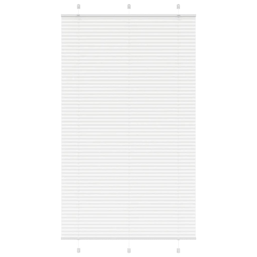 Vidaxl plissé rolgordijn 115x200 cm stofbreedte 114,4cm polyester wit