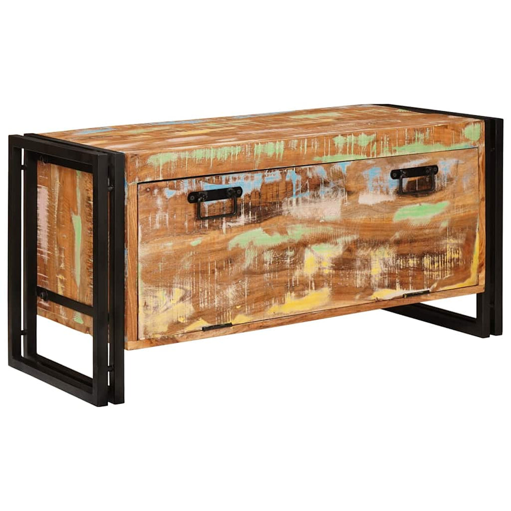 Vidaxl schoenenkast bruin 90 x 38 x 45 cm massief gerecycled hout