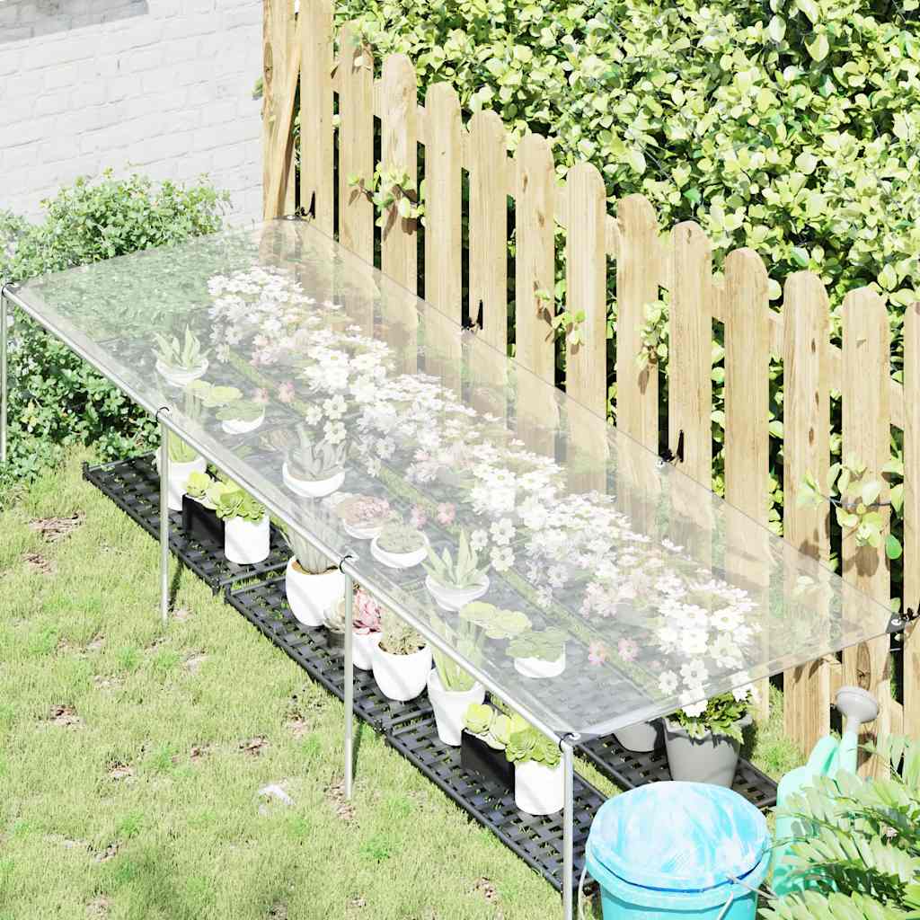 Vidaxl doorzichtige zeildoek met zeilringen 1x3m polyethyleen