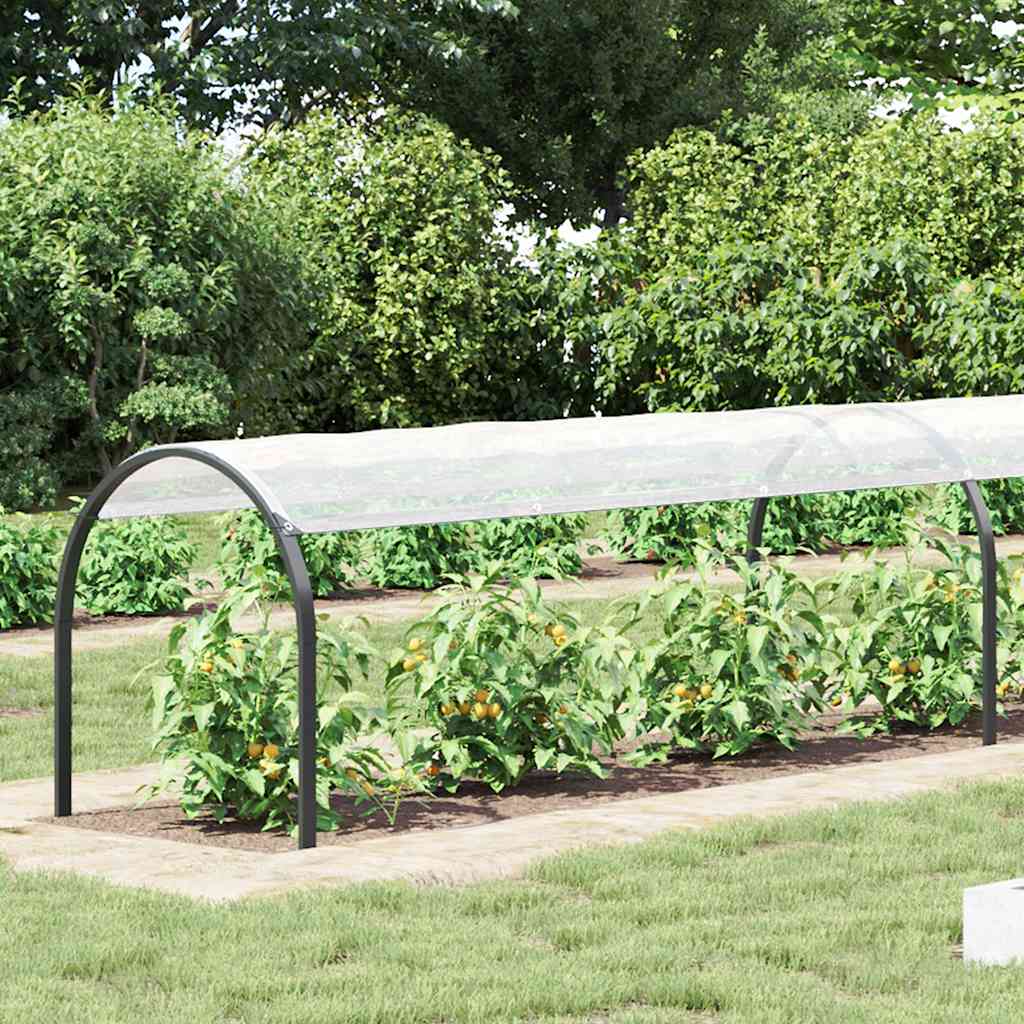 Vidaxl doorzichtige zeildoek met zeilringen 1x12m polyethyleen